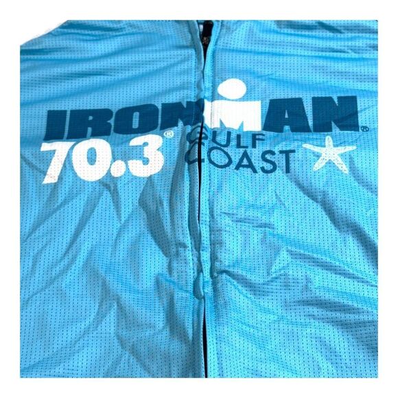 Ironman Gulf Coast 70.3 Cycling Jersey S Blue Short Sleeve Full Zip Starfish - Picture 3 of 5